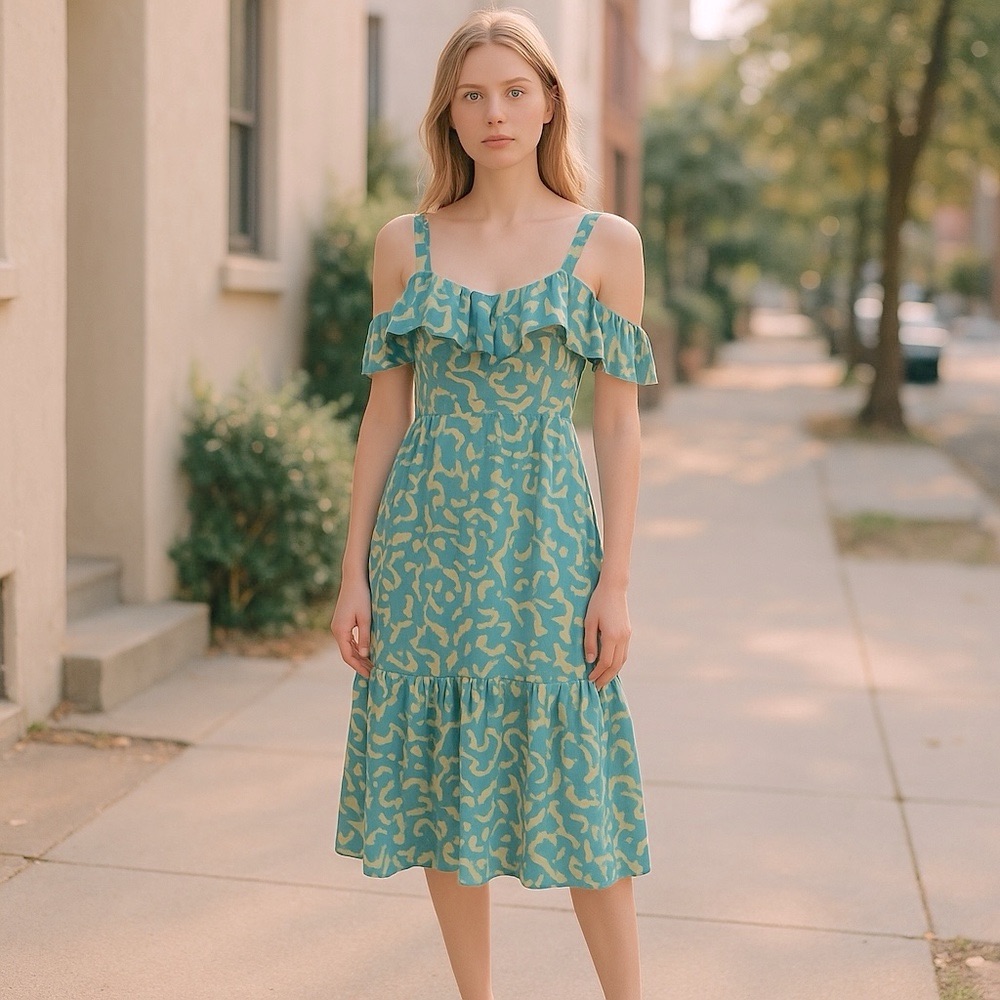 Derek Lam Blue Scribble Sundress